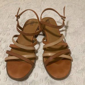 Women's Size 11 A.N.A. Strappy Tan and brown sandals